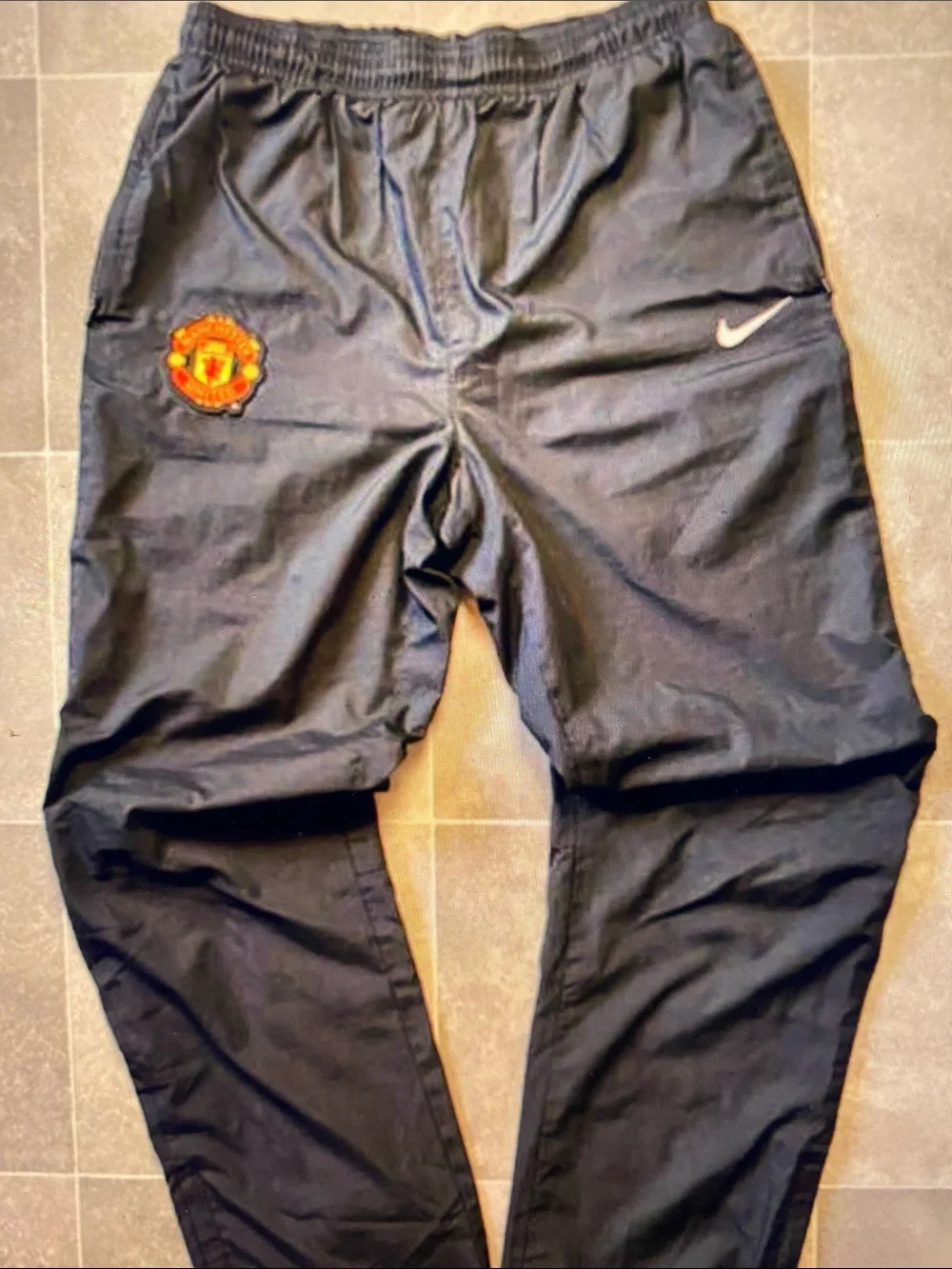 Nike Black Joggers with Manchester United Crest